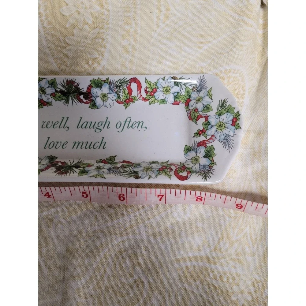 Spode Holidays Live Well, Laugh Often, Love Much Holiday Trinket Tray 2007